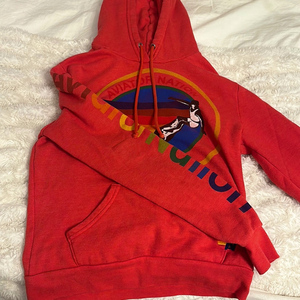 Aviator Nation red hoodie